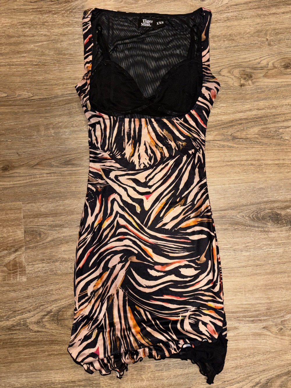 Tiger Mist Black Multi Zebra-Print Mini Dress